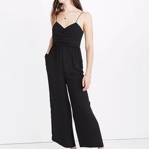 Madewell Ruched Wide Leg Jumpsuit